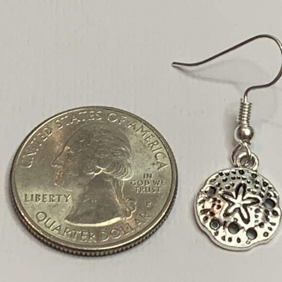 Sand Dollar Earrings, Starfish Earrings, Beach Earrings, Gift Idea, Starfish - Picture 6 of 10